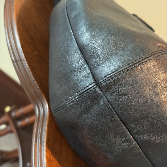 Coach SoHo pleated hobo/shoulder bag  thick leather black vintage Crescent shape - Picture 13 of 17